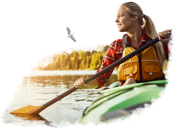 girl kyaking